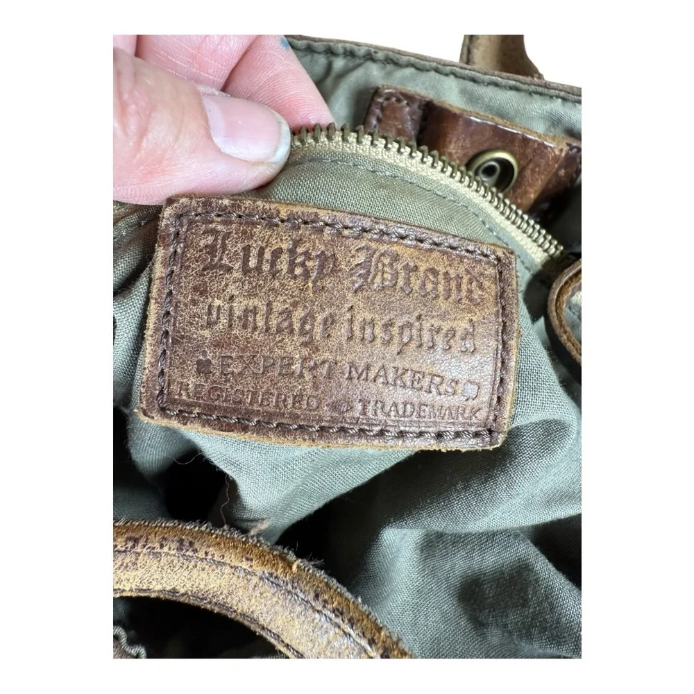 Lucky Brand Canvas and Leather‎ Bucket Bag - Picture 6 of 10